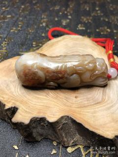 乡下收来古玉老玉老物件旧货收藏品和田玉貔貅手把件